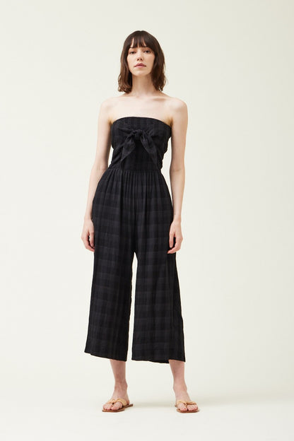 Faded Checkered Jumpsuit