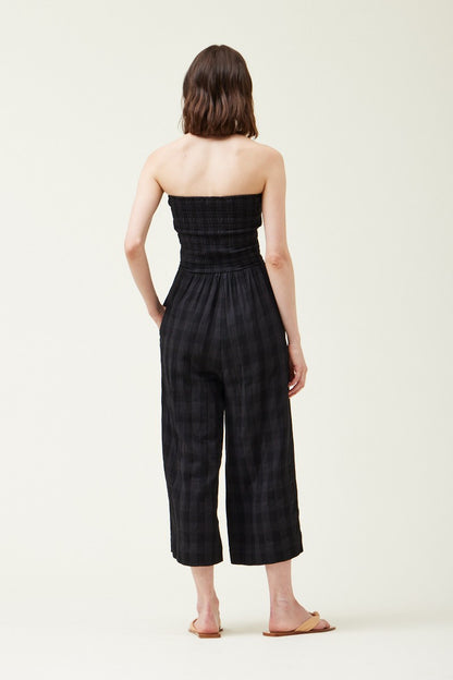 Faded Checkered Jumpsuit